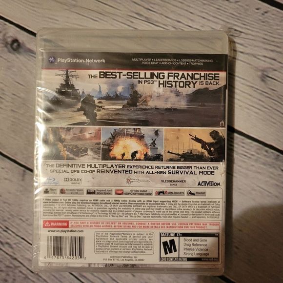 Playstation 3 ps3 mw3 game new sealed modern warfare 3 - Picture 2 of 2
